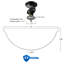 Ventilateur de plafond 12 po de remplacement par Kira Home, mise à niveau du bol en verre tourbillon, compatible avec un abat-jour en verre avec chasseurs - Hampton Bay - ventilateurs Harbor Breeze et plus, P 12 po x H 4,5 po