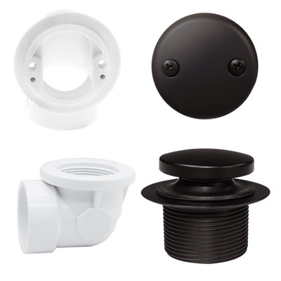 Sch. Drain de baignoire 40 "1-1 / 2" en PVC avec trop-plein deux trous