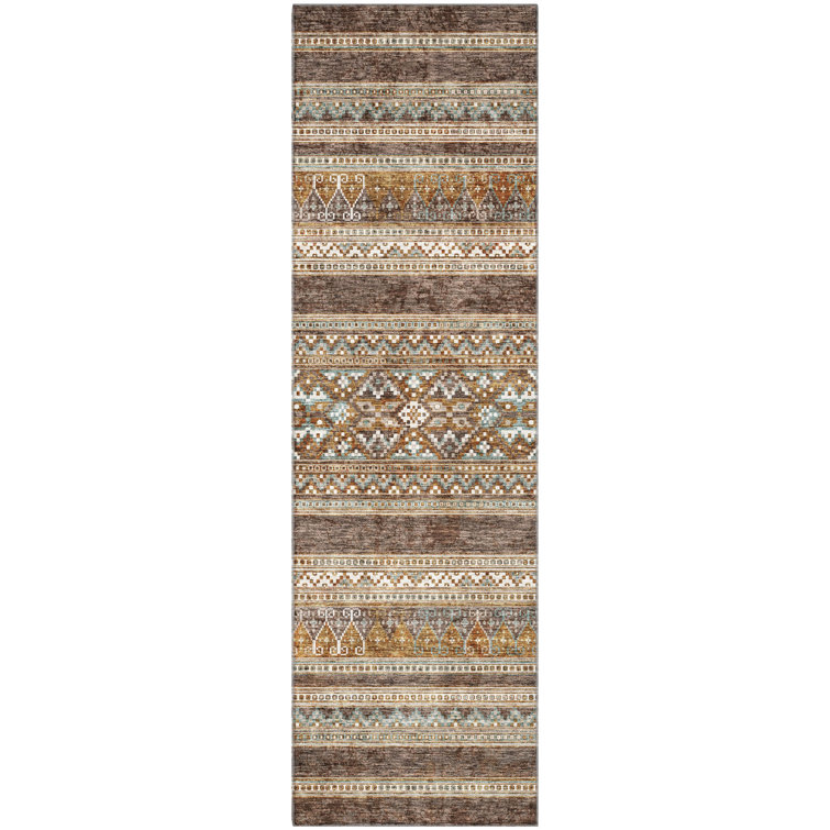 Premium Machine Washable Prisco Chocolate Rug