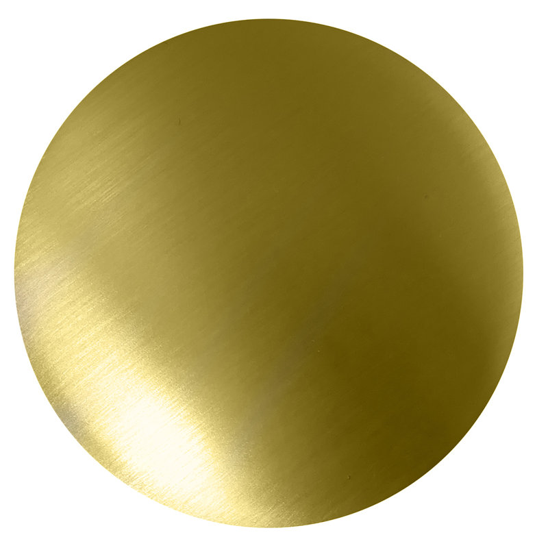 Poignée ronde de 1 1/5 po de diamètre, Laiton brossé mat