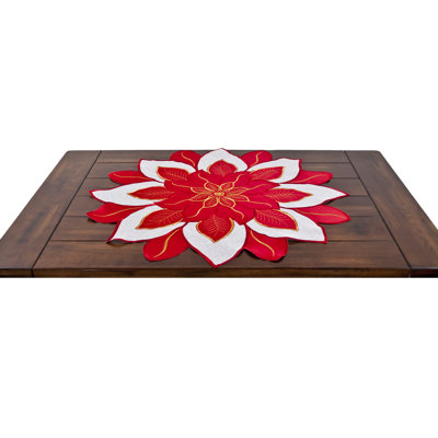 Napperon rouge / dessus de table poinsettia
