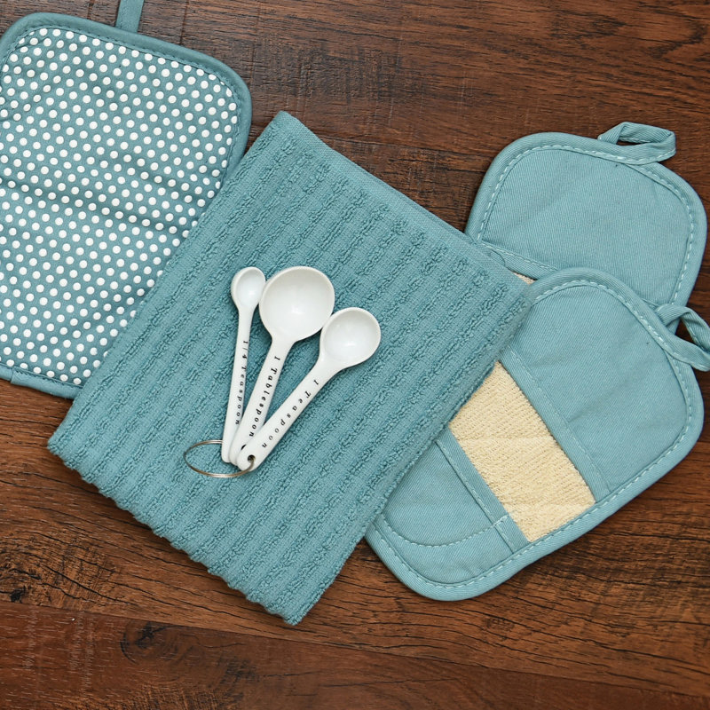 RITZ Cotton Potholder Set, Dew