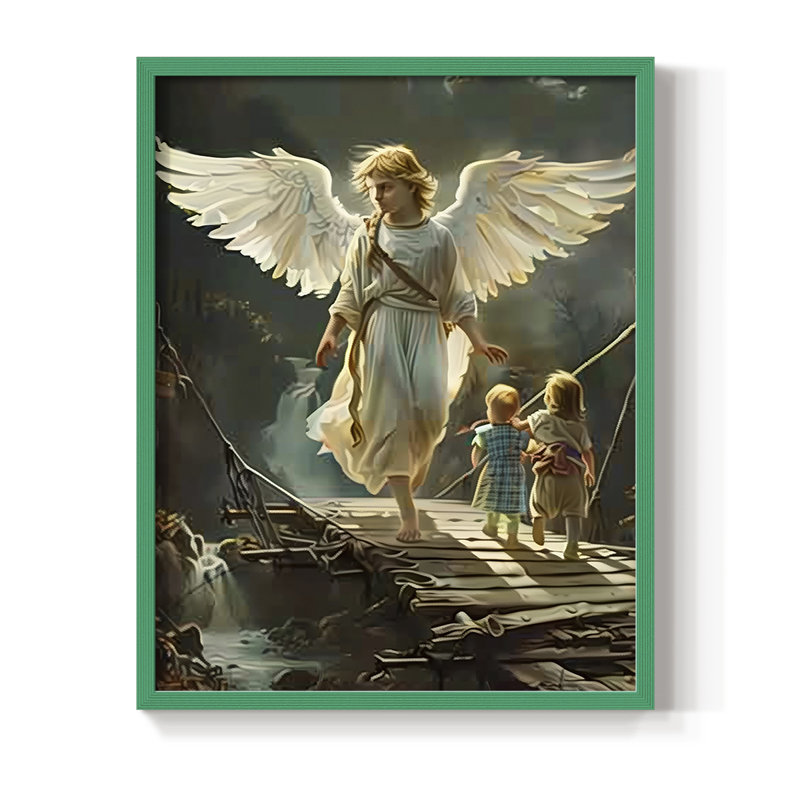 Religious Series CDXLV III, reproduction d'art encadrée - bois massif
