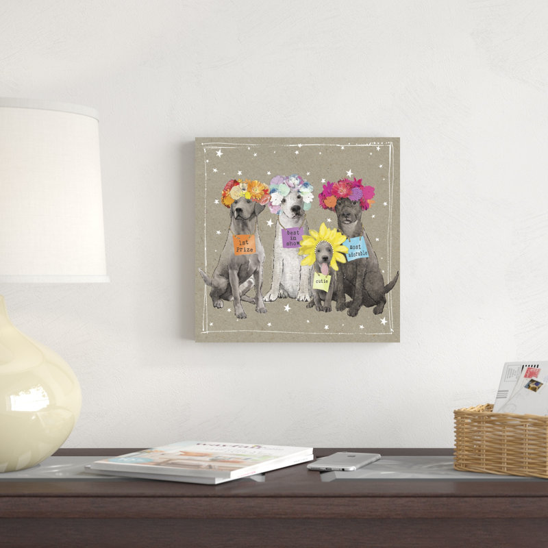Fancypants Wacky Dogs V, H 12 po x l 12 po x P 1,25 po
