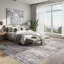 Asher Modern Abstract Machine Washable Area Rug With Non-Slip Backing-159127710