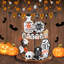 Décoration d'Halloween à plateaux étagés, 12 pièces de panneaux d'Halloween