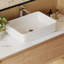 Meuble-lavabo simple 48 po en bois de noyer avec vasque en céramique noire-1389525261