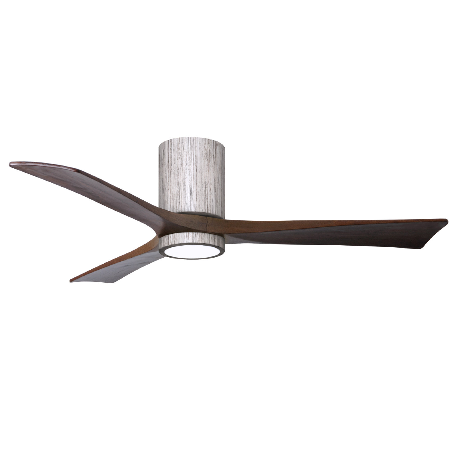 Olivier 3 Blade Ceiling Fan with LED Light Kit, Walnut, Barn Wood Tone, 52"