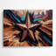 «Southwestern Cowboy Texas Lone Star 88», art mural en métal noir-1409592751