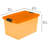 Sterilite Orange 64 Quart Latching Plastic Storage Box Container Tote-104945942-104945941