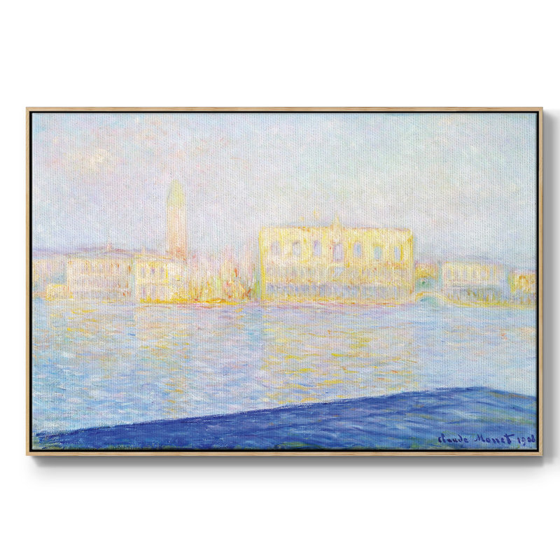 " The Doges' Palace Seen From San Giorgio Maggiore, 1908 01 ", 17" H x 25" W x 2" D, Natural
