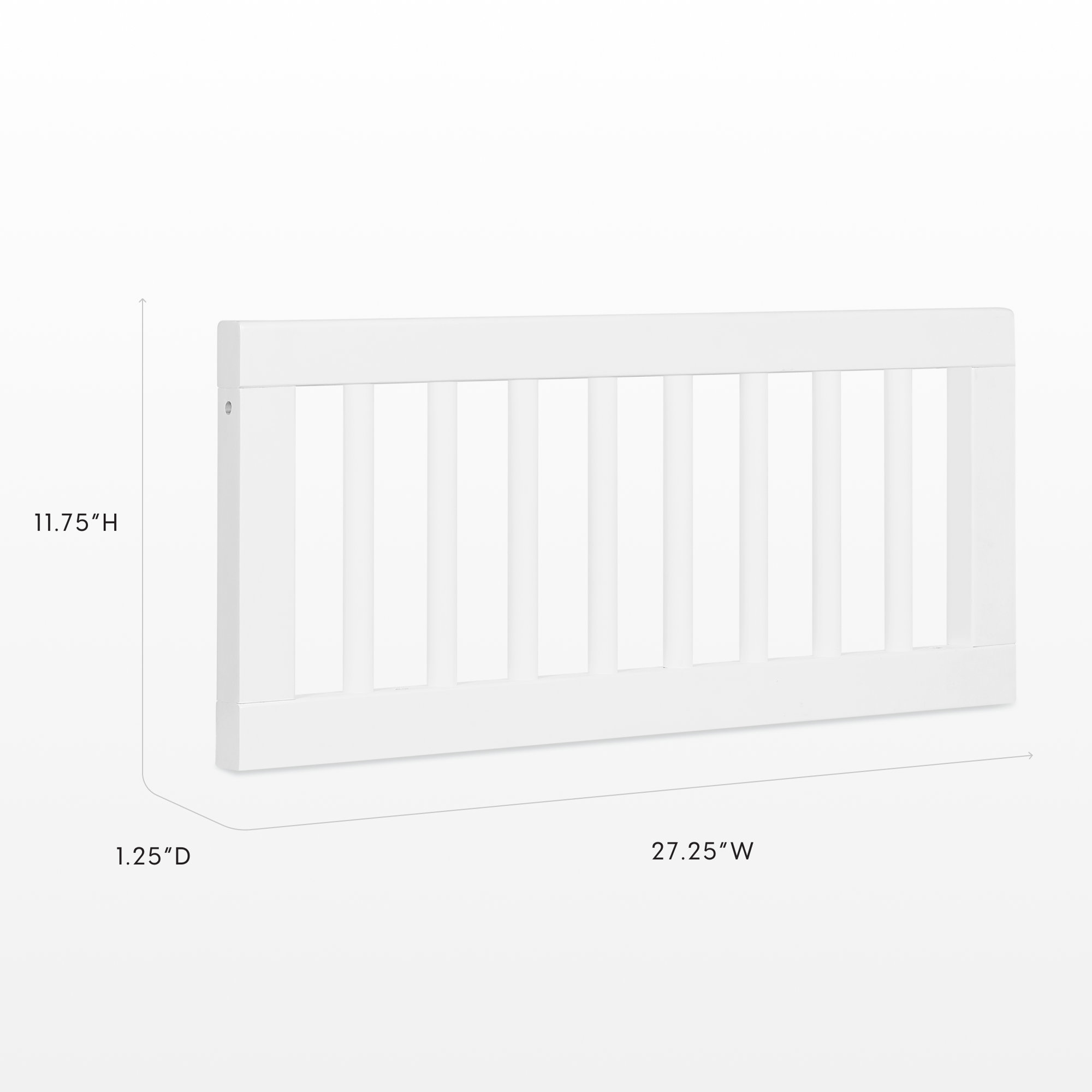 Aspen Toddler Guardrail, White