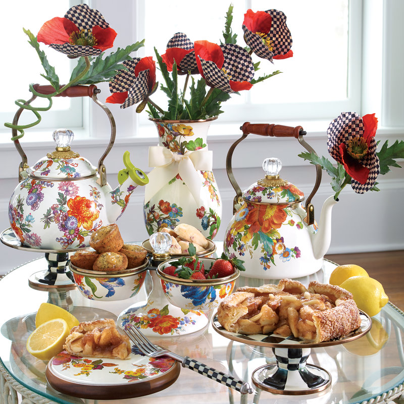 Courtly Check Pedestal Platter