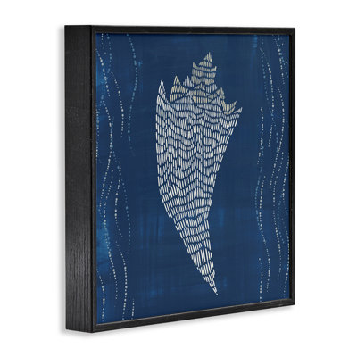 Conque sur fond bleu, estampe numérique par Jetty Home, LLC