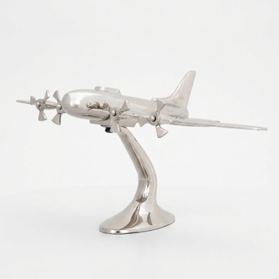 Avion en aluminium 22,5 po x 13 po x 10,5 po