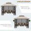 10 pi. L 10 pi. D Pavillon de jardin en acier