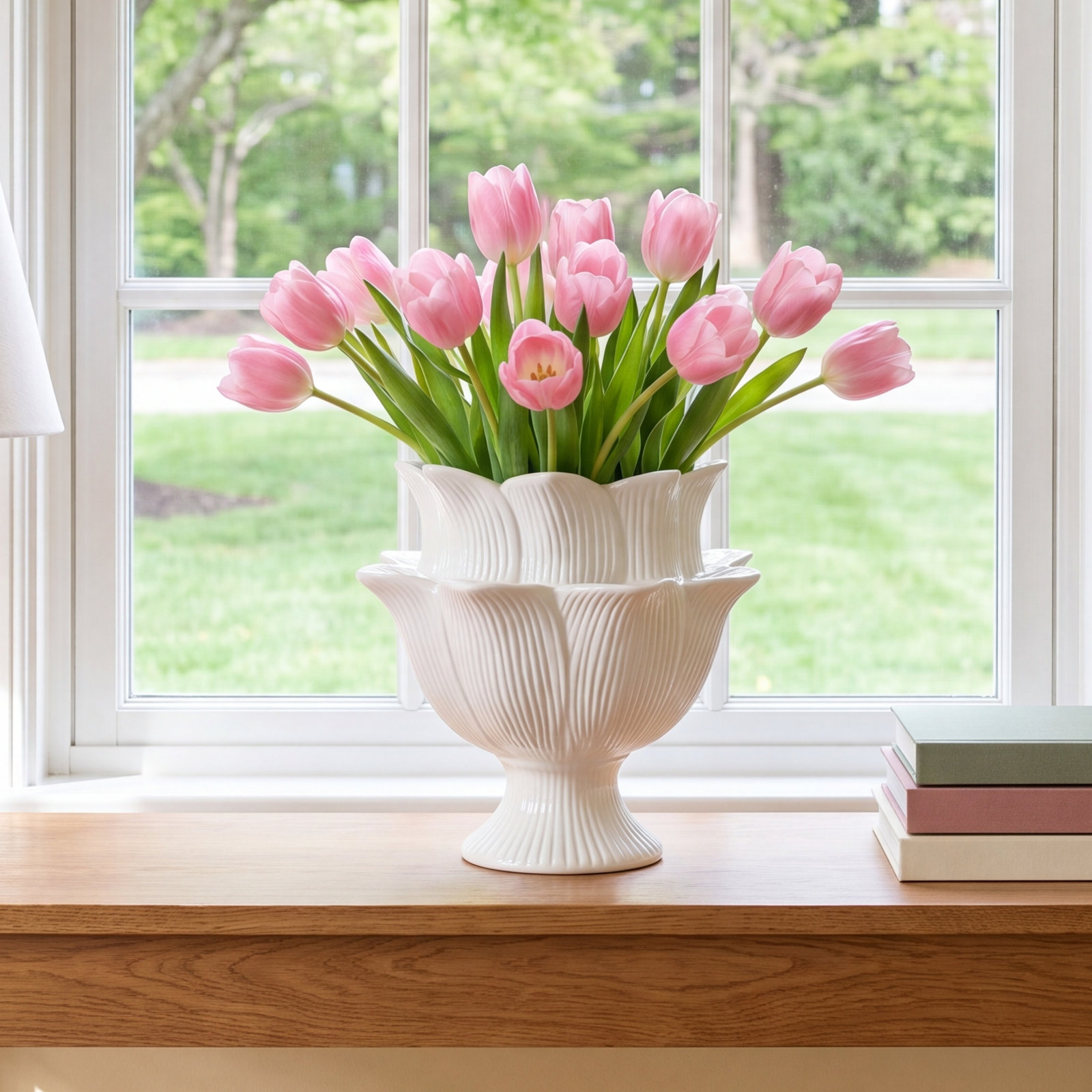 Handmade Ceramic Table Vase, 10" H x 7" W x 7" D