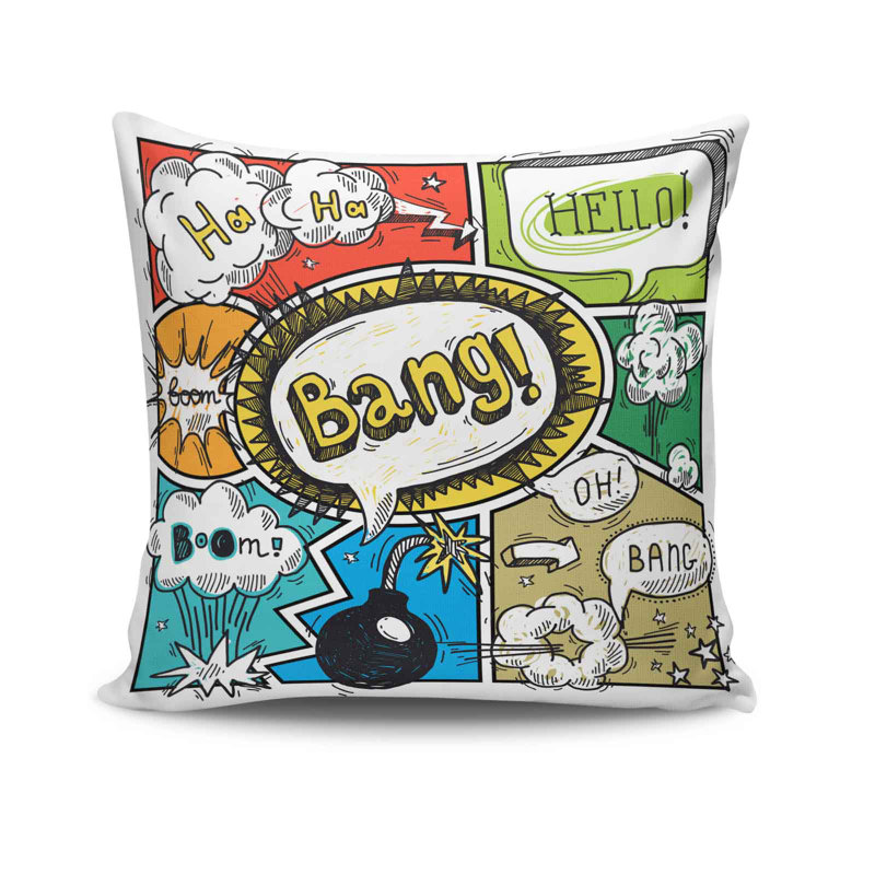 Decorative Cushion Cover, 17 x 17 Inches, 50% Cotton / 50% Polyester | Machine Washable at 104°F, Ironable, Concealed Zip Closure | Perfect for Living Room, Bedroom, and Stylish Home Décor