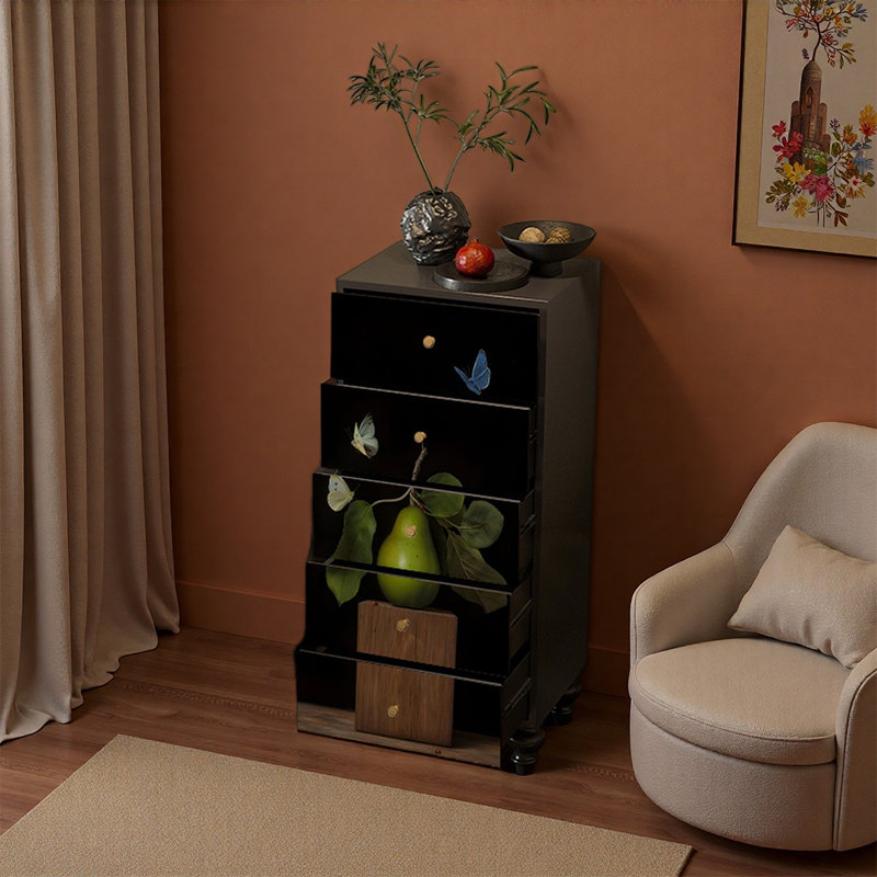 Armoire décorative en bois durable, Noir