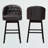 Upholstered Counter Stool with Solid Wood Frame-20238975