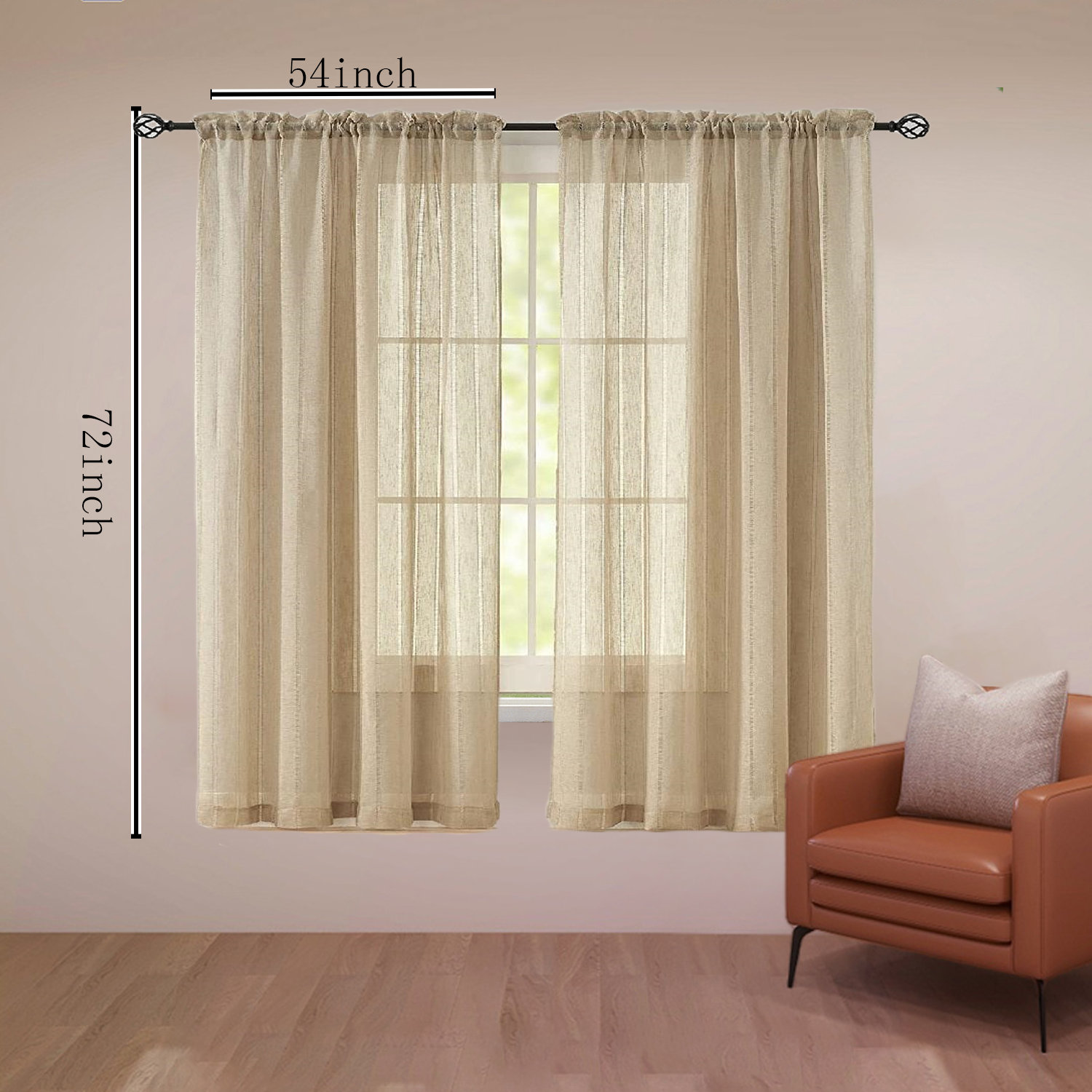 Ebern Designs Kirrah Linen Curtain Wayfair