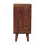 Mini armoire en bois classique, 2 tablettes, châtaignier, brun