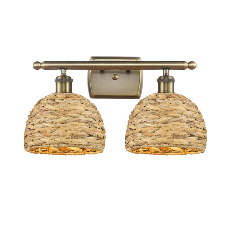 Éclairage pour meuble-lavabo à 2 lumières à intensité variable Balf, Laiton antique