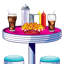 Ensemble de 2 tables et tabourets Soda Shop