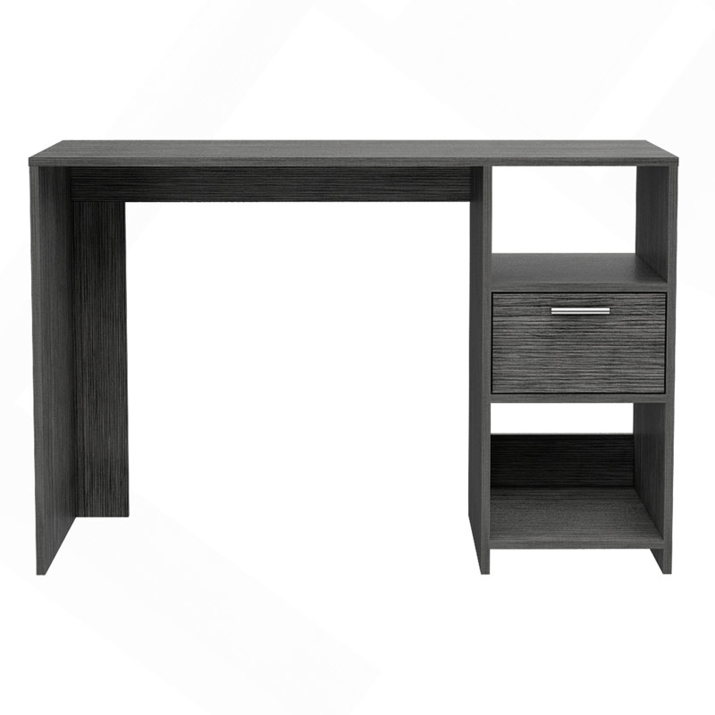 Bureau d'ordinateur, un tiroir, deux tablettes