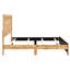 Grand lit rustique, finition naturelle, lit dans une boîte, cadre avec toutes les pièces, stratifié pour résister aux égratignures et aux taches, tête de lit décorative pour chambre à coucher, rails, protection de surface, mise à niveau-569262334