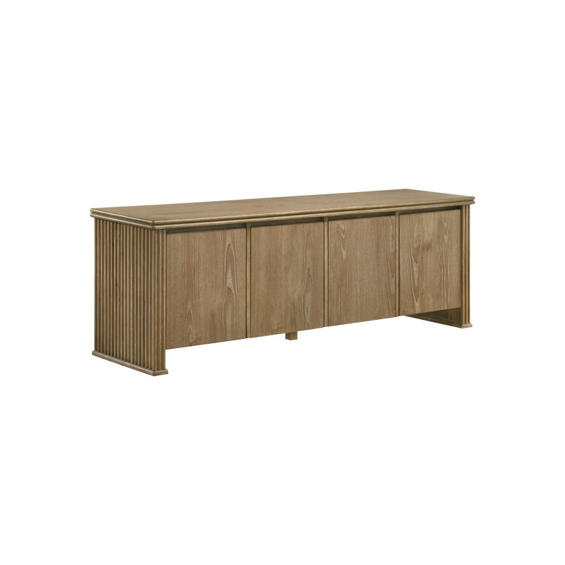 70.4" W Transitional TV Stand, Brown