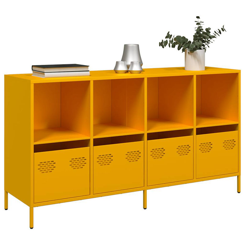 Storage Cabinet, Mustard Yellow