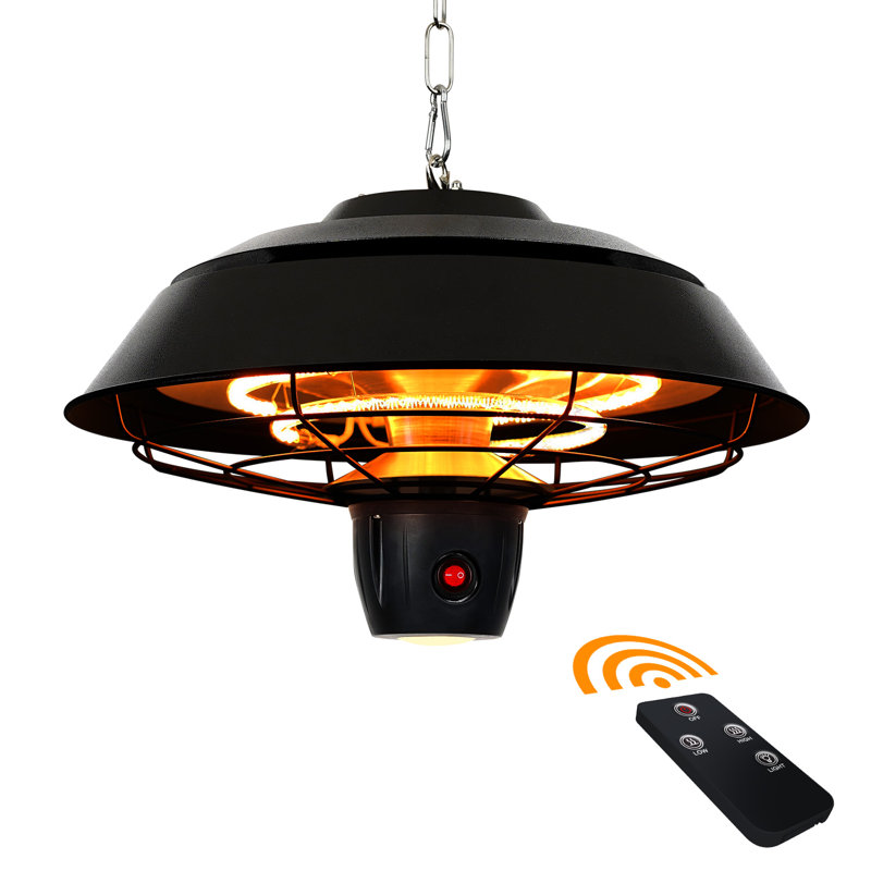  Electric Hanging Patio Heater With Led Light