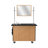 Mobile Science Cart with External Drawers, Pegboard, Sink, Whiteboard/Mirror