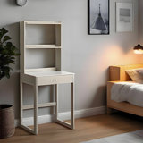 Compact Desk with Bookshelf for Small Spaces