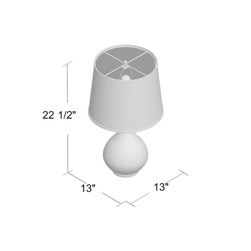 Lampe de table 23 po Babitz, Orange