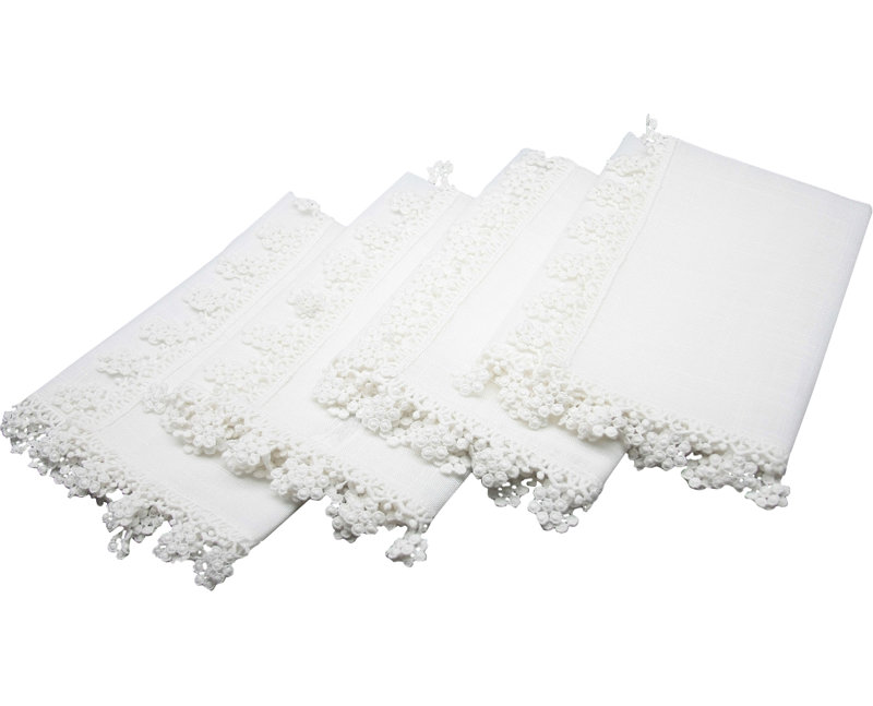 Serviette 20 po Brockton, Blanc