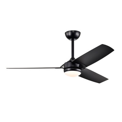 Hestrune 52-inch Black Led Lighted Ceiling Fan