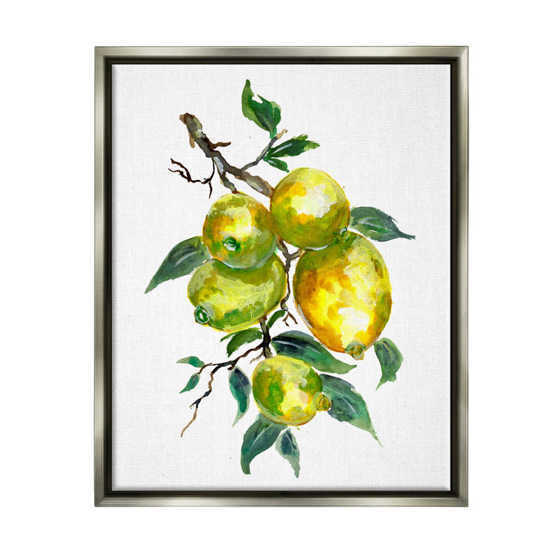 Citron, agrume, art giclée par Sebastian Grafmann, H 31 po x l 25 po x P 1,7 po, Cadre flottant gris lustré
