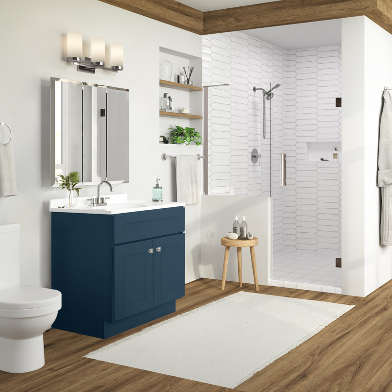 Brookings 30 Inch Bath Vanity, Ready to Assemble, Sherwin Williams®, Blue