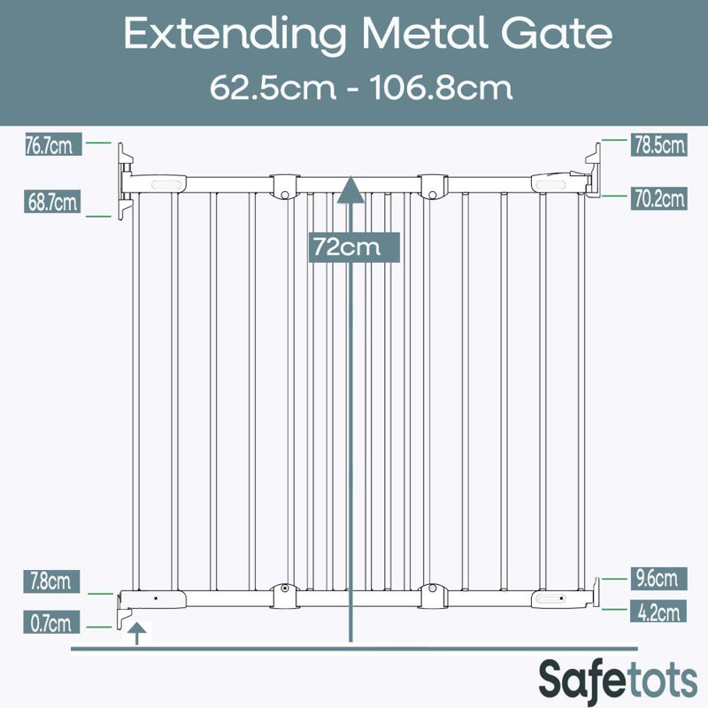 Metal Pet Gate Accessory, White