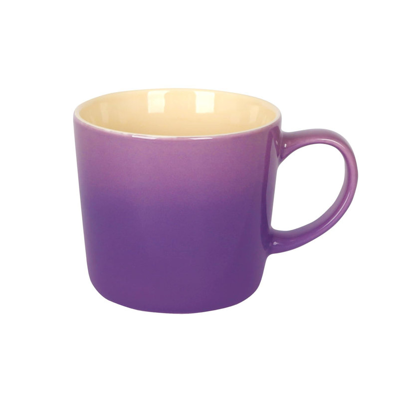 Argon Tableware - 330ml Ombre Coffee Mug - Glazed New Bone China Drinking Cup, 1, Purple