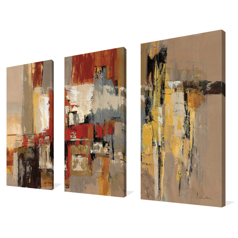 "Mélodie pour guitare et sax", ensemble de 3 impressions sur toile
