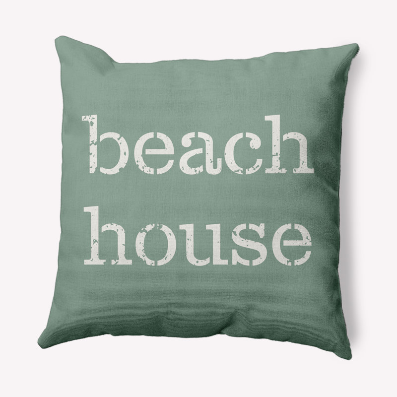 Housse et coussin d'extérieur Beach House, 16 po x 16 po, Sauge