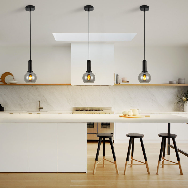 1 - Light Matte Black Cylinder Pendant