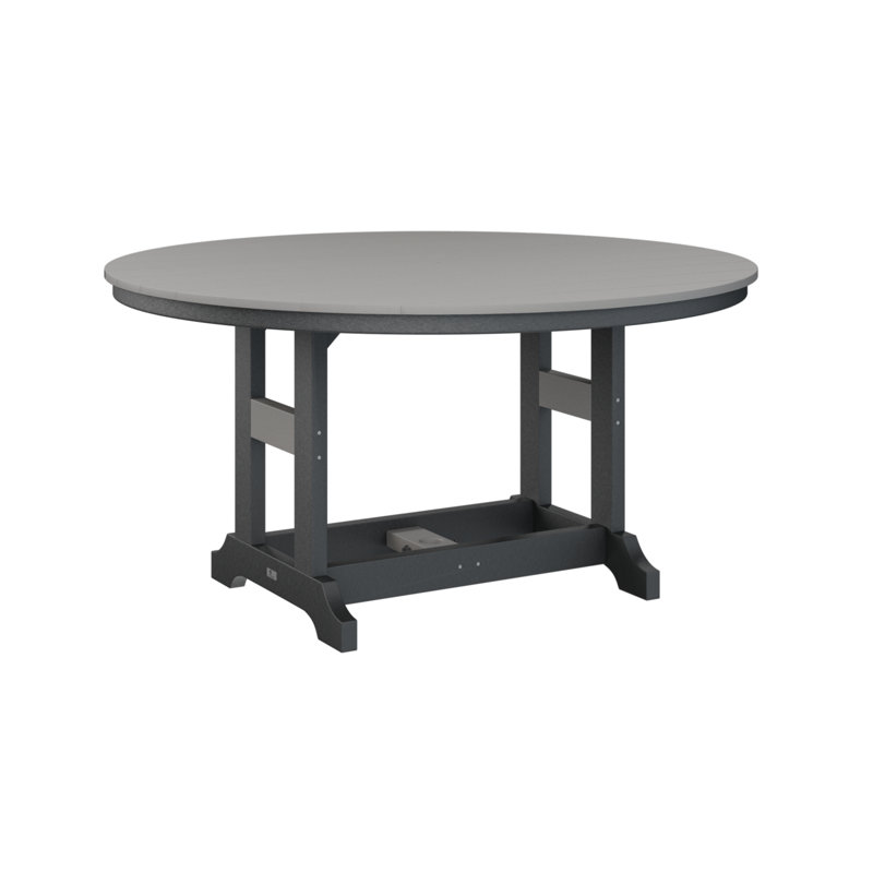 Garden Classic Outdoor Round Bar Table, Black, Light Gray