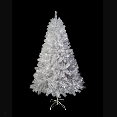  Arbre de Noël artificiel argenté avec 800 branches, 300 lumières DEL et 11 modes d'éclairage pour l'intérieur et l'extérieur