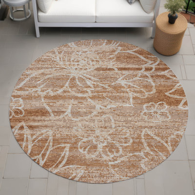 Tapis floral intérieur / extérieur lavable à la machine Chantille ACN2789