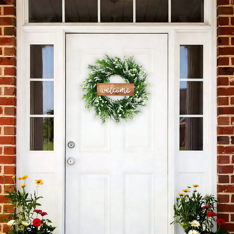 Couronne de lavande bienvenue convenant aux décorations intérieures et extérieures