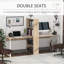 Bureau d'ordinateur 88 po pour 2 personnes avec tablettes de rangement 88 po